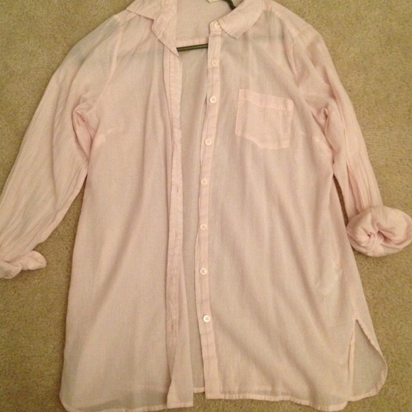 Baby pink button down