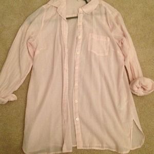 Baby pink button down