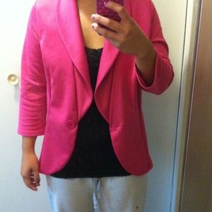 Pink and blue blazer