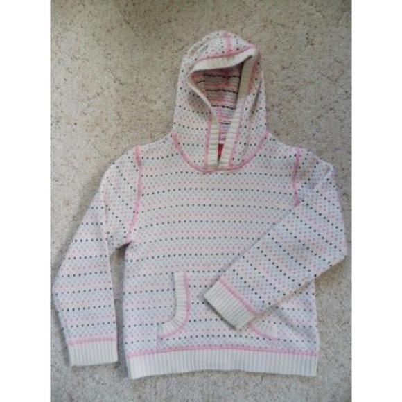 GIFTED. Little girl's Heart knit pullover hoodie