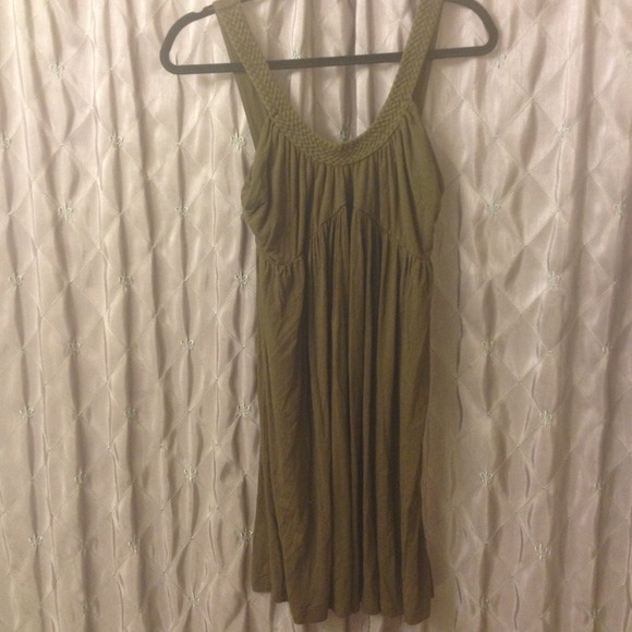 Brown jersey knit dress