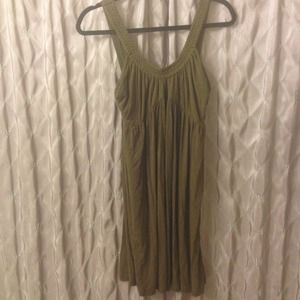 Brown jersey knit dress