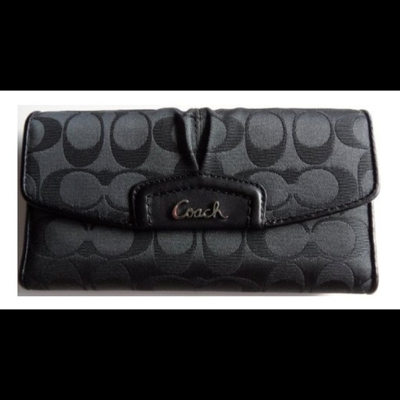 *SOLD Coach Ashley Signature Sateen Chkbook Wallet