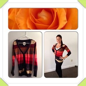 Fall Colored Striped Cardigan