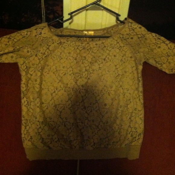 Tan lace top