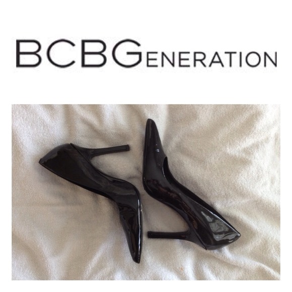 BCBG Shiny Black Heels