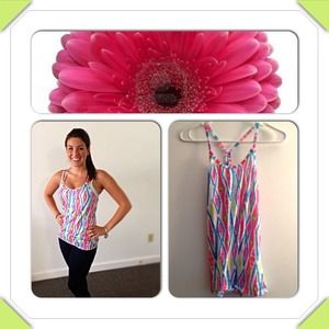 Colorful Patterned Spaghetti Strapped Tank