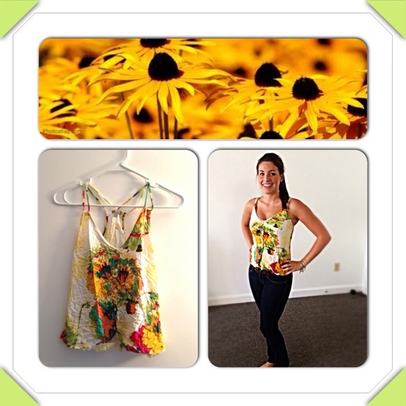 Floral Button Down Tank
