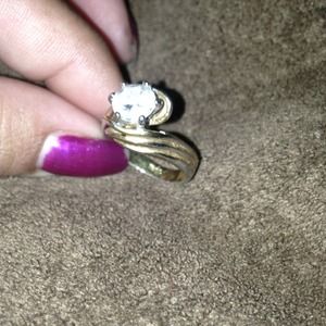 Beautiful lager diamond cz  ring.