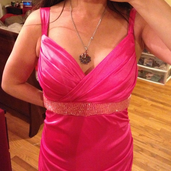 Hot pink MY MICHELE formal gown - Picture 2 of 4