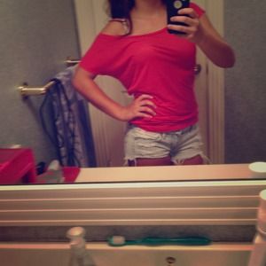 Pink off the shoulder top