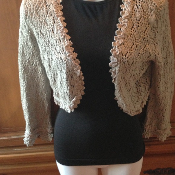 Express Grey crocheted sweater