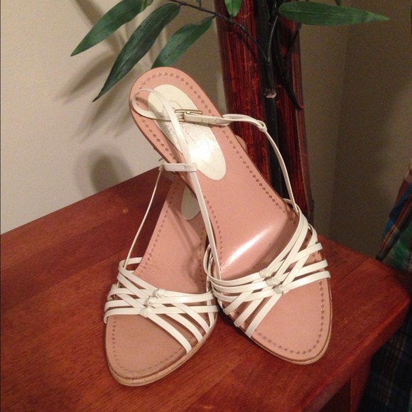 Coach strappy sandals with cork heel
