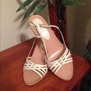 Coach strappy sandals with cork heel