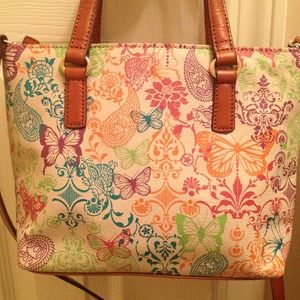 leather fossil purse