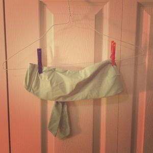 Seafoam green strapless bathing suit