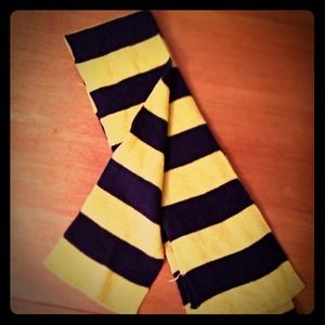 Navy and Yellow Winter Scarf