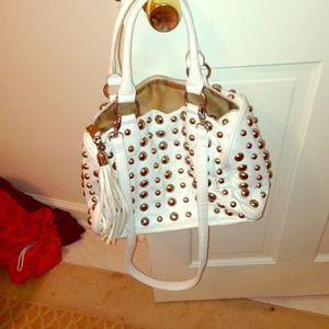 Embellished White Purse