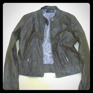 Leather brown jacket