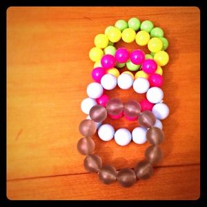 Large Plastic Beaded Bracelets