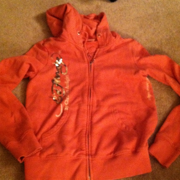 Pink ed hardy hoodie - Picture 1 of 2