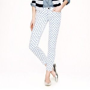 J. Crew Toothpick jean in thistle print