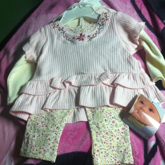 3month with tags and booties baby girl floral