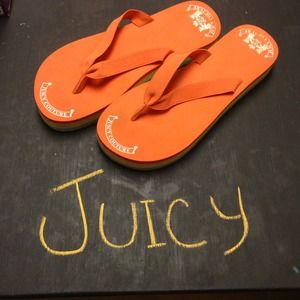 Authentic Juicy Couture flip flops