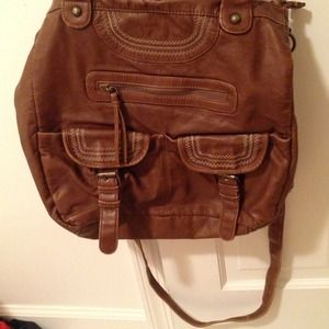 Brown Purse with Stitching