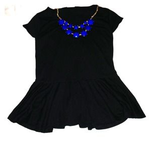 Peplum black top