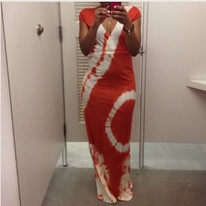 Maxi Dress- Orange Tie Dye