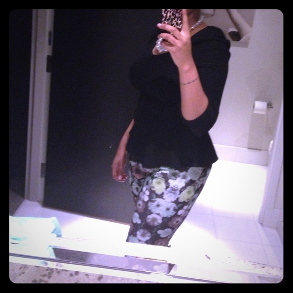 Black Peplum Top