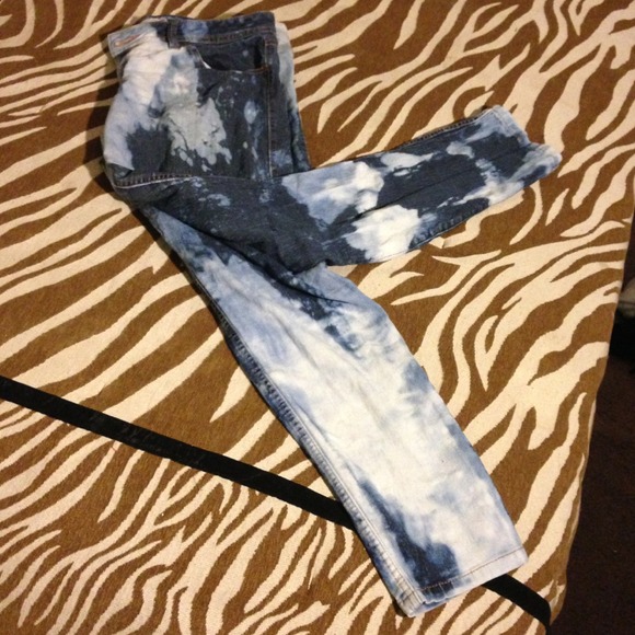 Bleached Denim Jeans