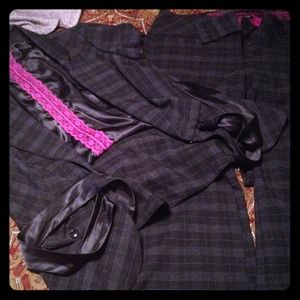 Nice black and grey pants & jacket.