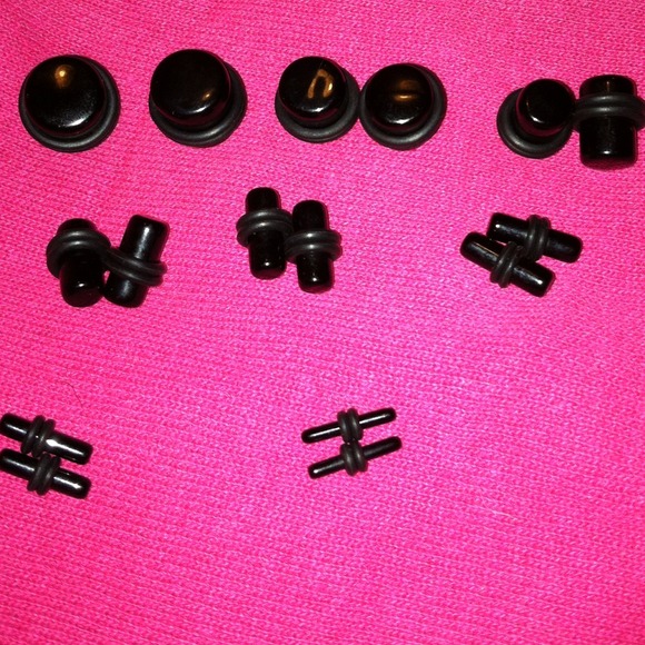 Black acrylic plugs
