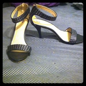 Black studded heels