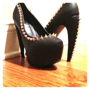 Studded Spike Platform Heels