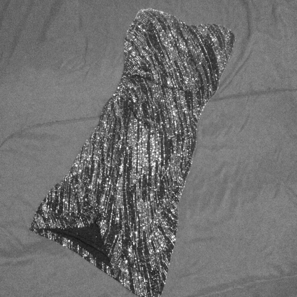 Black & Silver Glitter Club Dress