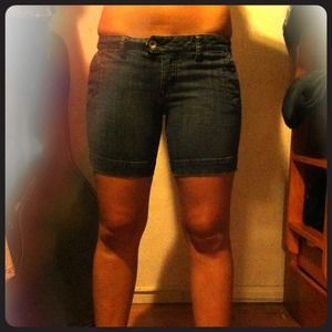 Thigh length jean shorts