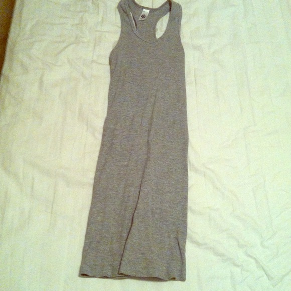 American Apparel grey long razorback tank top