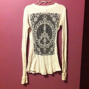 A long sleeve thermo, obey shirt.