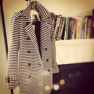 LOFT Jackets & Coats - Blogger Favorite: LOFT striped trench coat Small LOFT Jackets & Coats - Blogger Favorite: LOFT striped trench coat Small