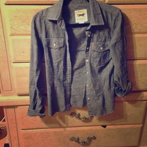 Obey denim button up