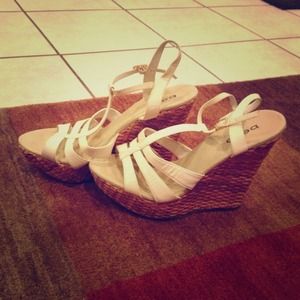 Bebe white size 9 wedges...$35