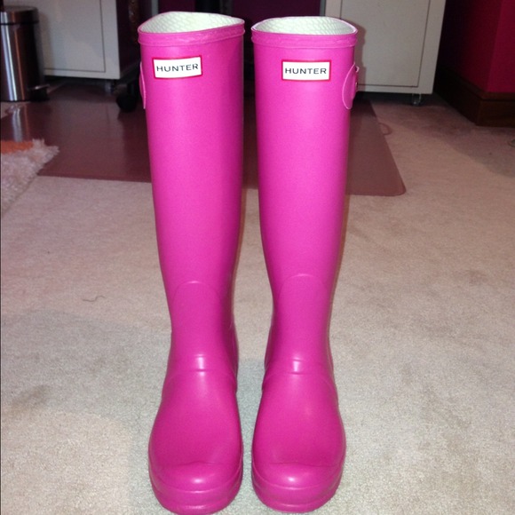 Pink hunter boots authentic