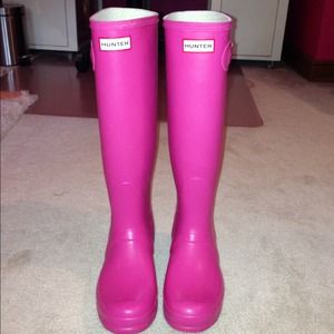 Pink hunter boots authentic