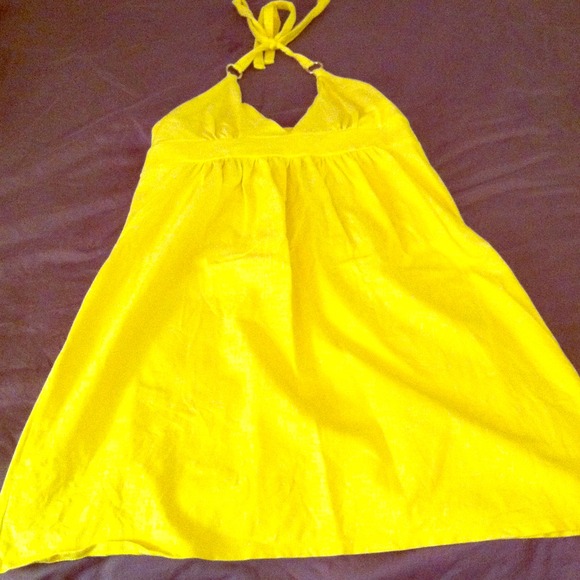 Yellow halter dress