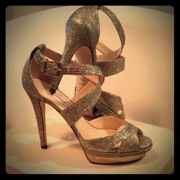 Jimmy Choo
Kuki Glitter Platform Pump, Light Bron