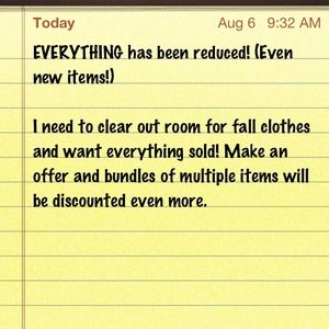 Clearance sale!