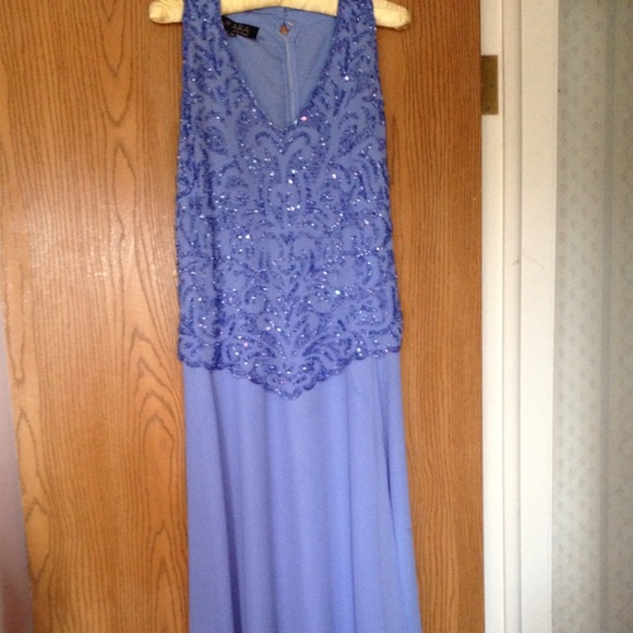 J Kara gown, hand-beaded, size 10.  $60.